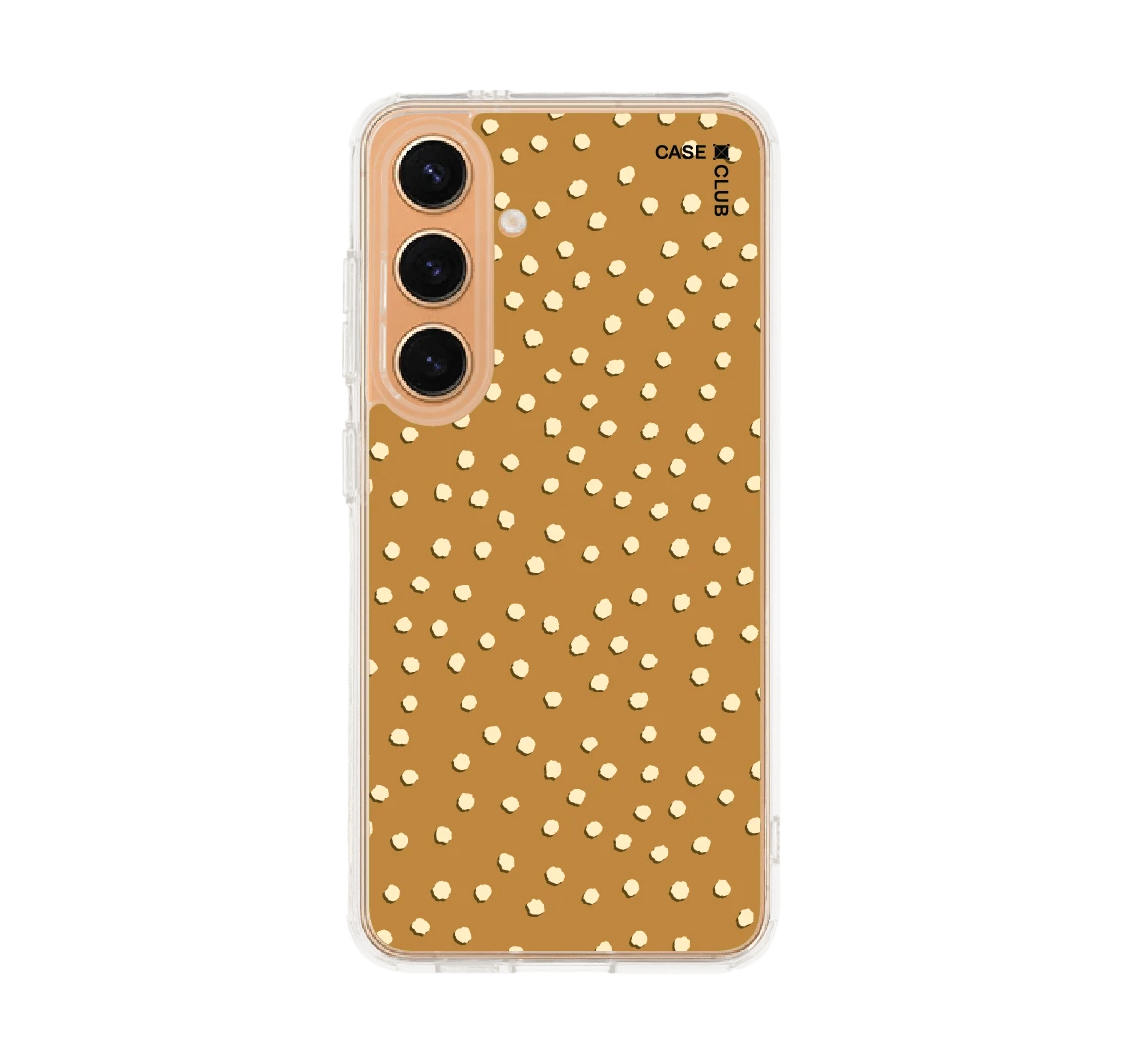 ลาย dot จุดสีขาวน้ำตาล